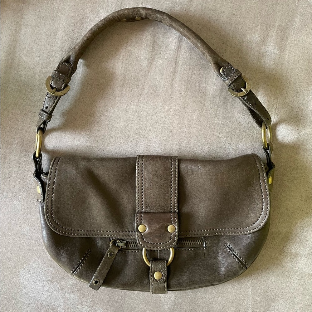 Danier Brown Leather Saddle Shoulder bag